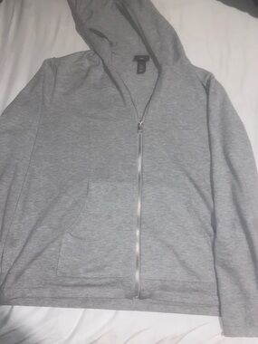 Light Gray H&M Zip-Up Hoodie